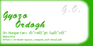 gyozo ordogh business card